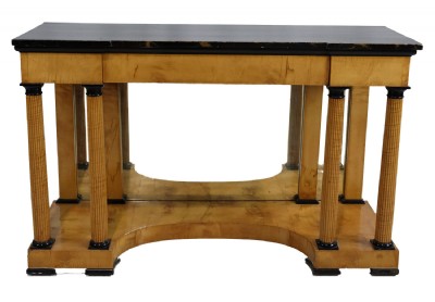 Vintage Biedermeier Console with Flued Columns