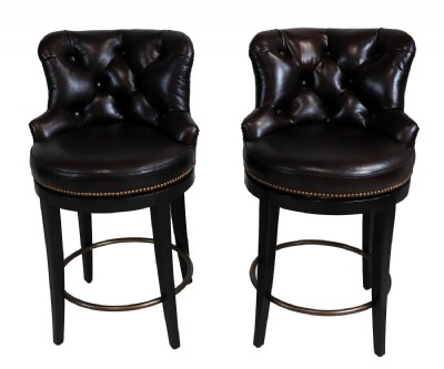 Century Leather Forte Counter Stools