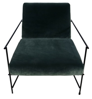 Dark Green Velvet Accent Chair