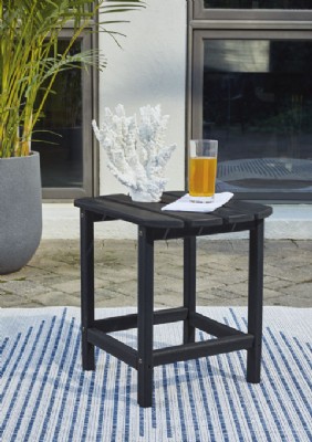 Black Outdoor End Table