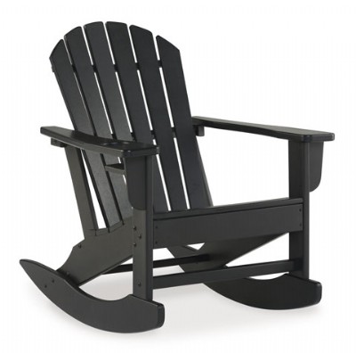 Black Polywood Outdoor Rocking Chair
