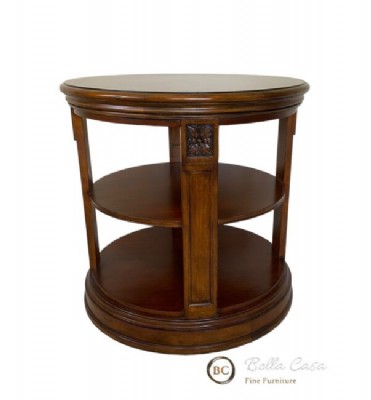 Three Shelf Mahogany Library Table