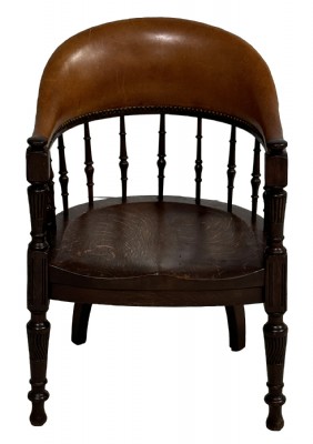 English Plank Seat Desk Chair Ca 1840