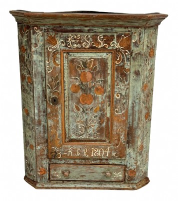 Swedish Wall Counter Cupboard circa 1804