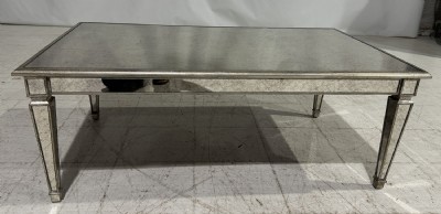 Ethan Allen Mirrored Glass Coffee Table