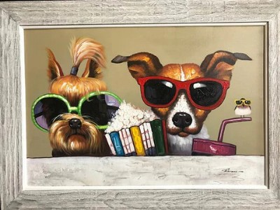 Abstract Dogs with Sunglasses Painting