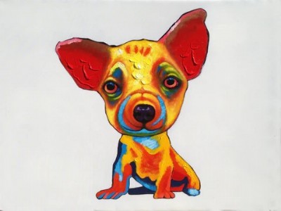 Abstract Dog Painting