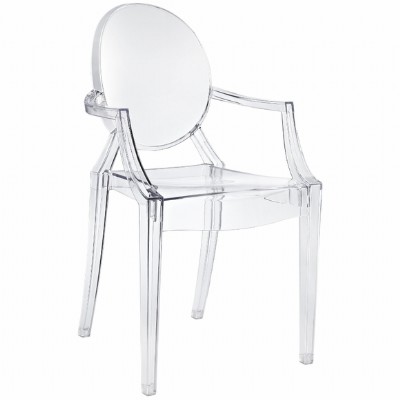 Pair of Clear Acrylic Phillip Starck Ghost Chairs