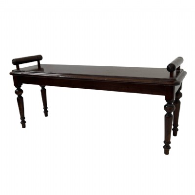 Georgian-Style Mahogany Hall Bench
