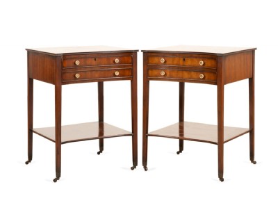 Pair of Kittinger Federal Style Mahogany Tables