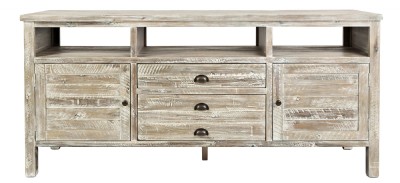 Artisans Craft 70" Washed Gray TV Console