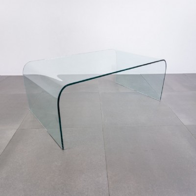 Vintage Modern Glass Cocktail Table from Fiam