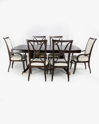 Thomasville Double Pedestal Mahogany Dining Set