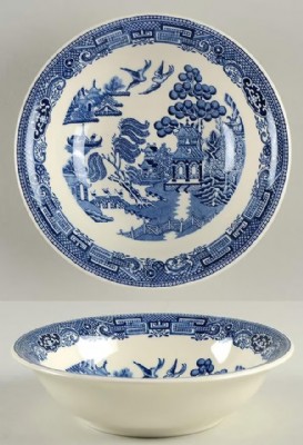 1940s Blue Willow Cereal Bowl
