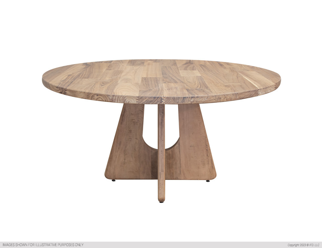 Natural Parota Round Dining Table For Sale in CT Middlebury Furniture