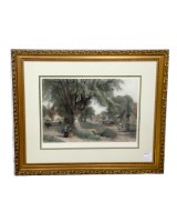 THE VILLAGE ELMS ENGRAVING