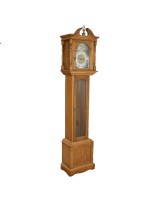 OAK CASE GRANDMOTHER CLOCK