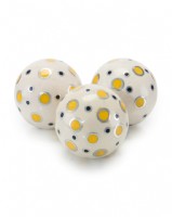 A Black and Yellow Dot Ball
