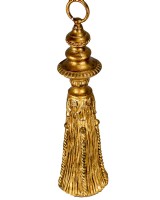 Small Wooden Gold Tassle