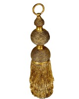 Small Wooden Gold Tassle