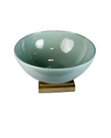 Sea Green Ceramic Bowl on Base