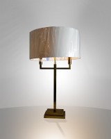 Honey Brass Two Arm Desk Lamp