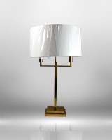 Honey Brass Two Arm Desk Lamp