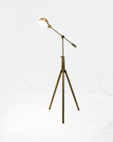 Brass Pharmacy One-Bulb Floor Lamp