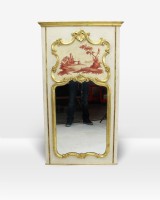 Italian Giltwood Trumeau Mirror
