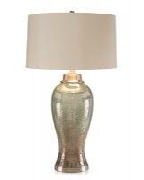 Hand Painted Mercury Glass Table Lamp