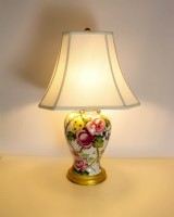 Ceramic Urn Base Double Light Table Lamp