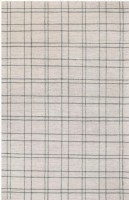 CONTEMPORARY RUG WHITE AND GREY PLAID