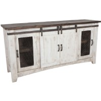 70" White Finish TV Stand