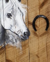 Horse Painting on Reclaimed Barn Wood