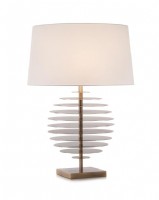 Antique Brass Disc Globe Table Lamp