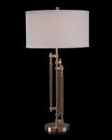Antique Brass Staggered Rod Table Lamp