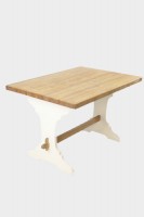 Butcher Block Style Double Pedestal Table