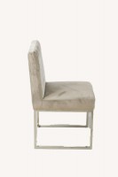 Suede Chair With Steel Legs