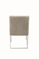 Suede Chair With Steel Legs