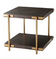 Wooden Brass Side Table