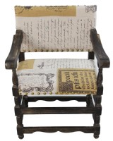 Upholstered Wooden Framed Armchair