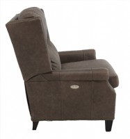 Leather Power Recliner w Battery