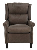 Leather Power Recliner w Battery