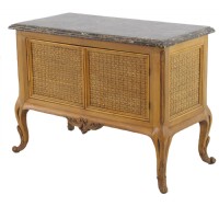 Marble Top Storage Chest with Doors
