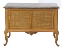 Marble Top Storage Chest with Doors
