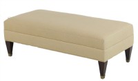 Linen Fabric Ottoman