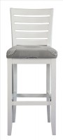 White Painted Ladder Back Barstool