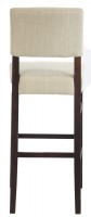 Dark Wooden Framed Upholstered Seat/Back Barstool
