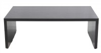 Dark Black Oak Lacquered Cocktail Table