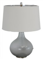 Silver Glass Gourd Shaped Table Lamp